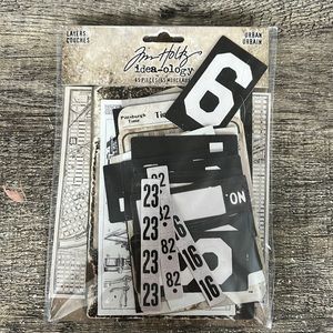 Tim Holtz idea-ology Layers “Urban” craft supplies.